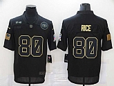 Nike 49ers 80 Jerry Rice Black 2020 Salute To Service Limited Jersey,baseball caps,new era cap wholesale,wholesale hats